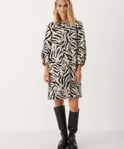 Part Two Eleina Dress Zebra Print