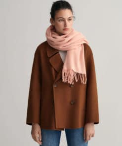 Gant Woman Wool Solid Woven Scarf Guava Orange