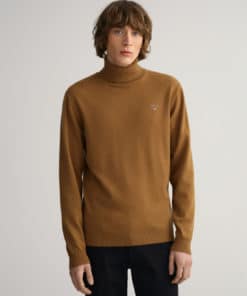 Gant Lambswool Roll Neck Warm Earth