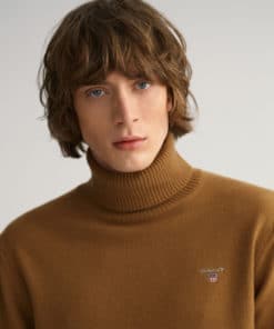 Gant Lambswool Roll Neck Warm Earth