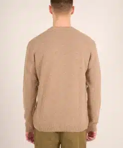 Knowledge Cotton Apparel Wool Cardigan Kelp