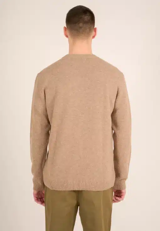 Knowledge Cotton Apparel Wool Cardigan Kelp