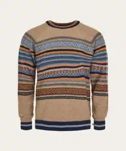 Knowledge Cotton Apparel Faroe Island Raglan Crew Neck Kelp