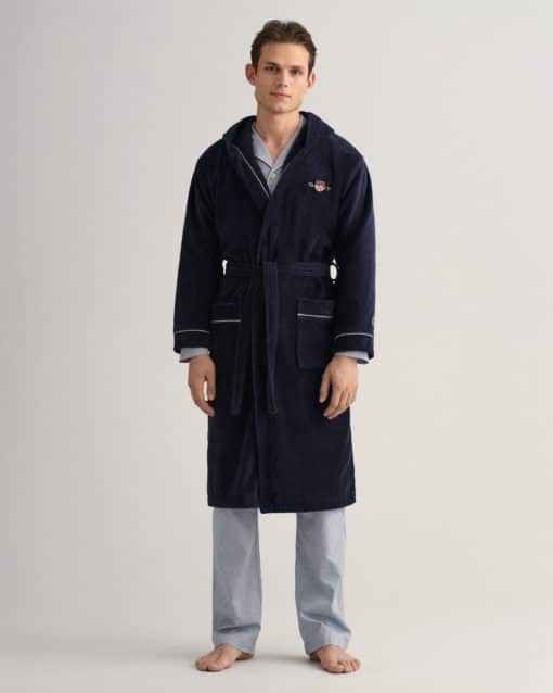 Gant Archive Shield Robe Evening Blue