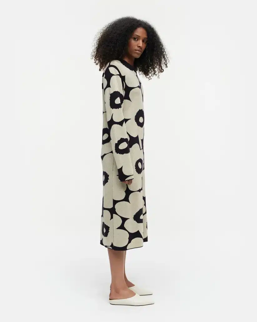 Ennallaan Piirto Unikko Knitted dress | Marimekko