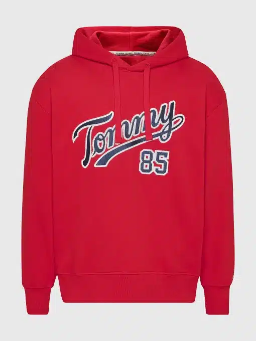 Tommy Jeans Relaxed College 85 Hoodie Deep Crimson
