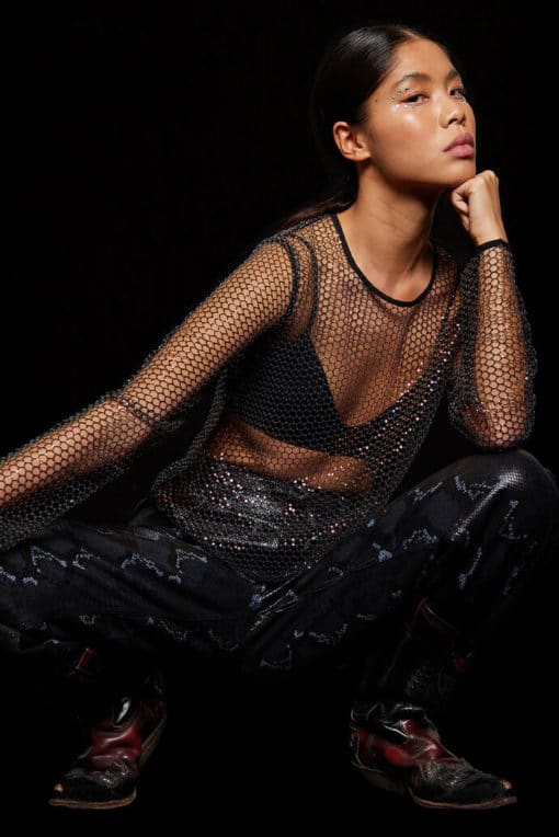 Envii Enneptune Ls tee Sequins On Black