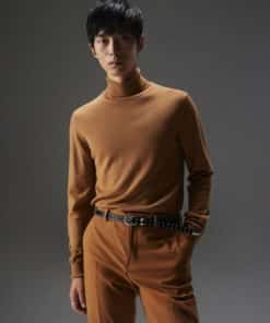 J.Lindeberg Lyd Merino Turtle Neck Sweater Chipmunk