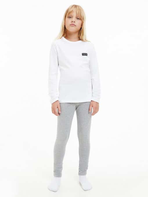 Calvin Klein Girls Pyjama Set White/Grey
