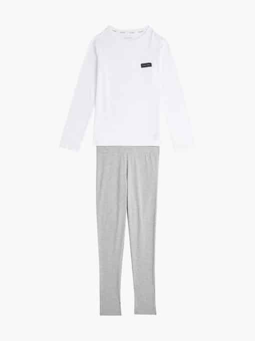 Calvin Klein Girls Pyjama Set White/Grey