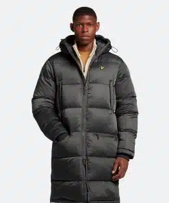 Lyle & Scott long Line wadded Coat Gunmetal