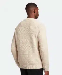 Lyle & Scott Horizontal Textured Stitch Jumper Taupe