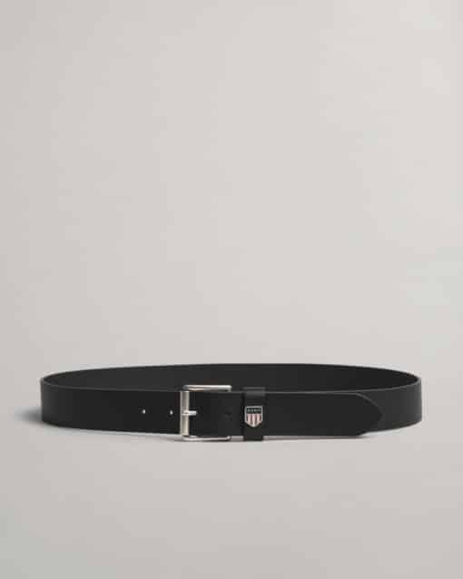 Gant Retro Shield Leather Belt Black