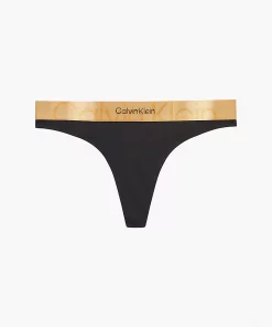 Calvin Klein Embossed Icon Thong Black
