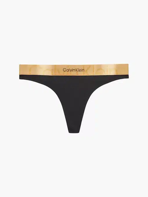Calvin Klein Embossed Icon Thong Black