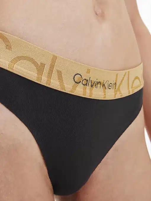 Calvin Klein Embossed Icon Thong Black