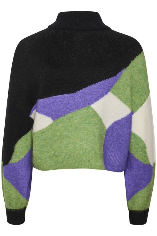 Gestuz Alphagz Multi Rollneck Black/Minced Herb Multi