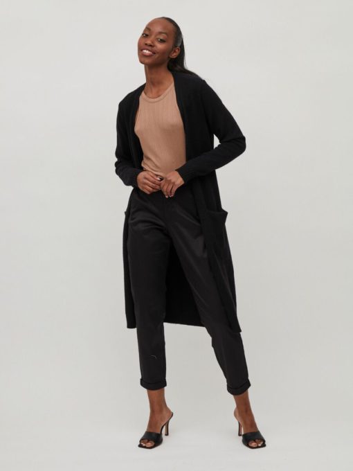Vila Ril Long Knit Cardigan Black