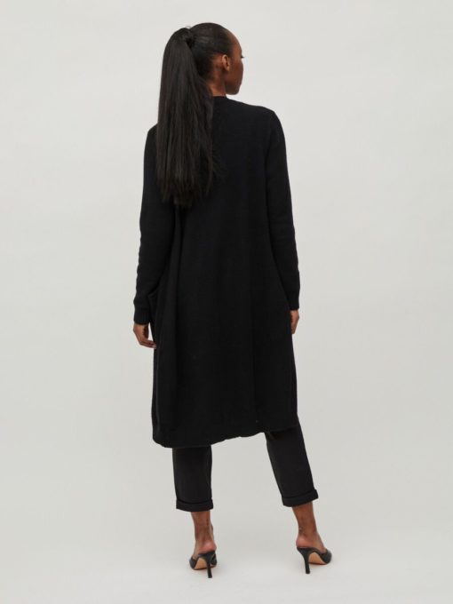 Vila Ril Long Knit Cardigan Black