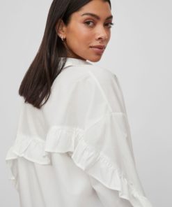 Vila Gitzy Frill Shirt Cloud Dancer