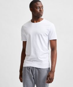 Selected Homme New Pima O-Neck Bright White