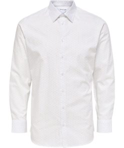 Selected Homme Ethan Aop Shirt Cloud Dancer