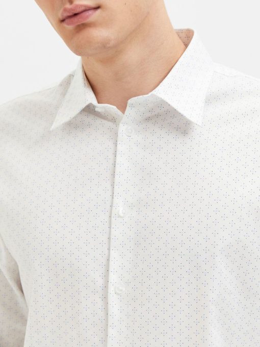 Selected Homme Ethan Aop Shirt Cloud Dancer