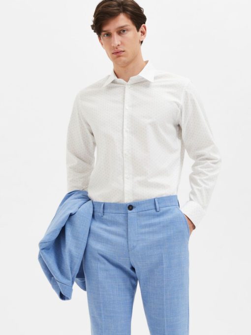 Selected Homme Ethan Aop Shirt Cloud Dancer
