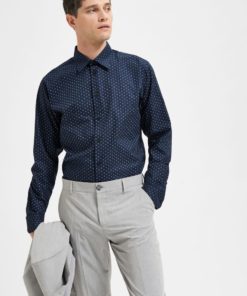 Selected Homme Ethan Aop Shirt Sky Captain