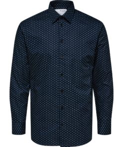 Selected Homme Ethan Aop Shirt Sky Captain