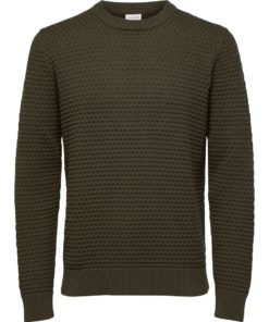 Selected Homme Remy Structure Knit Forest Night