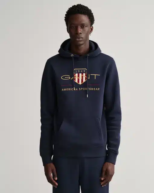 Gant Archive Shield Hoodie Evening Blue