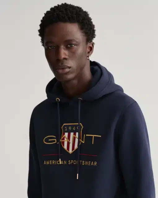 Gant Archive Shield Hoodie Evening Blue