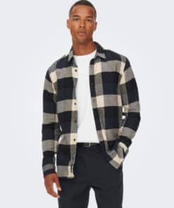 Only & Sons Gudmund Check Shirt Blue