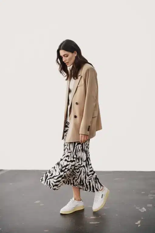 Part Two Veneda Skirt Zebra Print