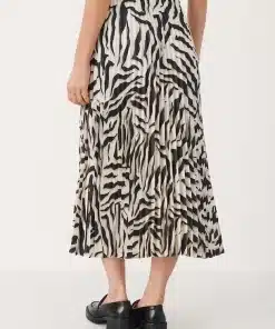 Part Two Veneda Skirt Zebra Print