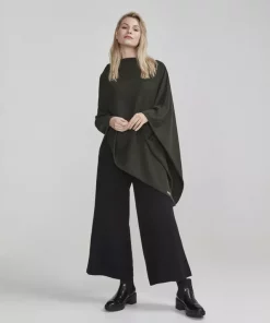 Holebrook Sofie Poncho Bottle Green