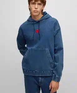 Hugo Denim Hoodie Blue