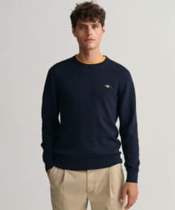 Tekstuuripintainen Gant puuvillaneule.