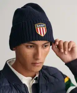 Gant Banner Shield Beanie Evening Blue