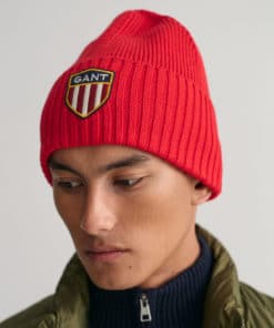 Gant Banner Shield Beanie Equestrian Red
