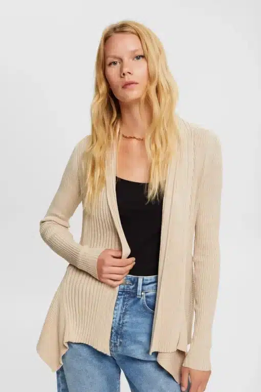 Esprit Rib Cardigan Sand