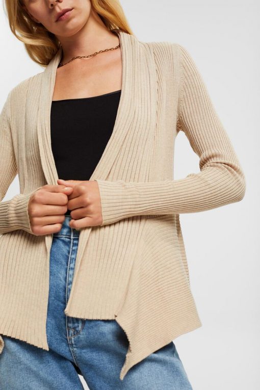 Esprit Rib Cardigan Sand