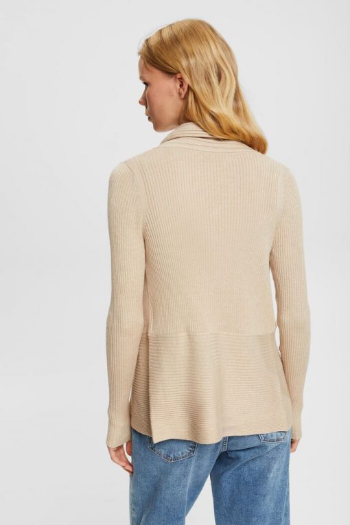 Esprit Rib Cardigan Sand