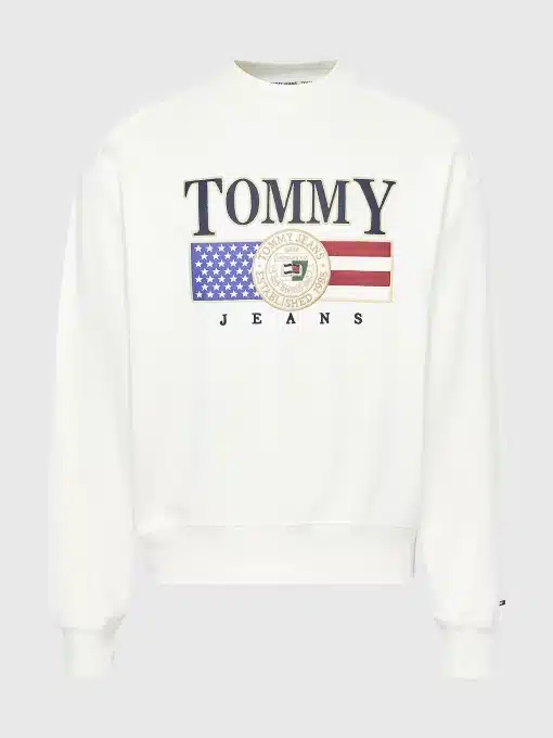 Tommy Jeans Boxy Luxe Crew Ancient White