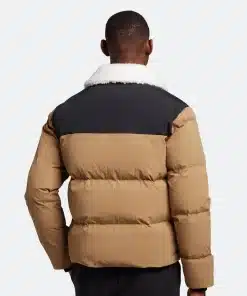 Lyle & Scott Borg Collar Puffer Jacket Camel Bronze