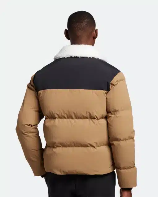 Lyle & Scott Borg Collar Puffer Jacket Camel Bronze