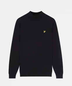 Lyle & Scott Roll Neck Merino Jumper Jet Black