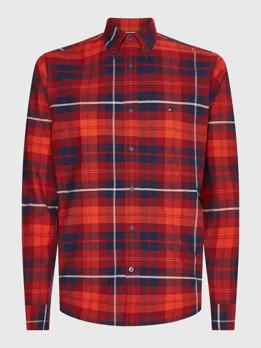 Tommy Hilfiger Oxford Blackwatch Shirt Regatta Red / Hot Heat / Multi