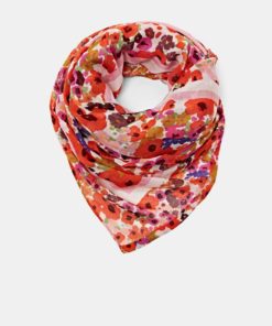 Esprit Flower Scarf Orange Red